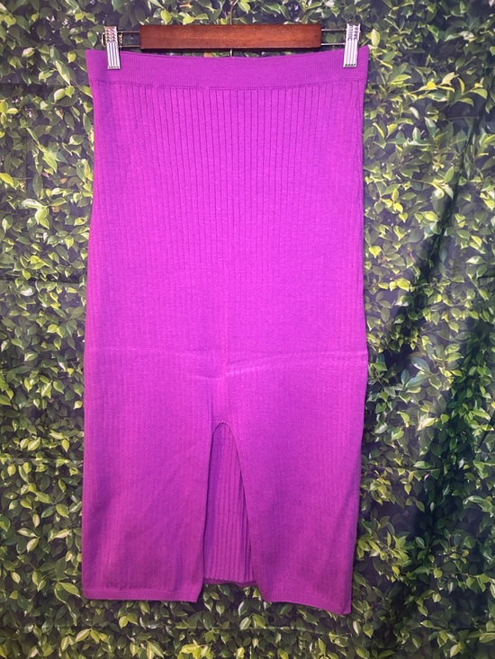Free People Dresses & Skirts - Free People Vibrant Purple Ribbed Knit Skirt